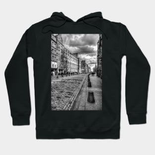 Edinburgh Royal Mile, Black And White Hoodie